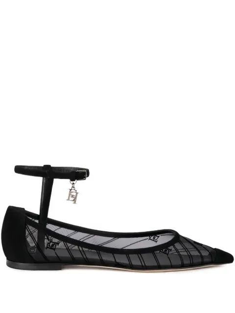 Elisabetta Franchi flats con detalle de dije