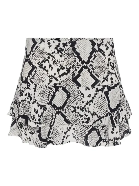 Elisabetta Franchi snakeskin-print ruffled mini skirt