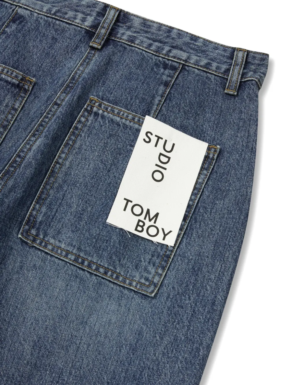 STUDIO TOMBOY Signature cropped jeans Blauw