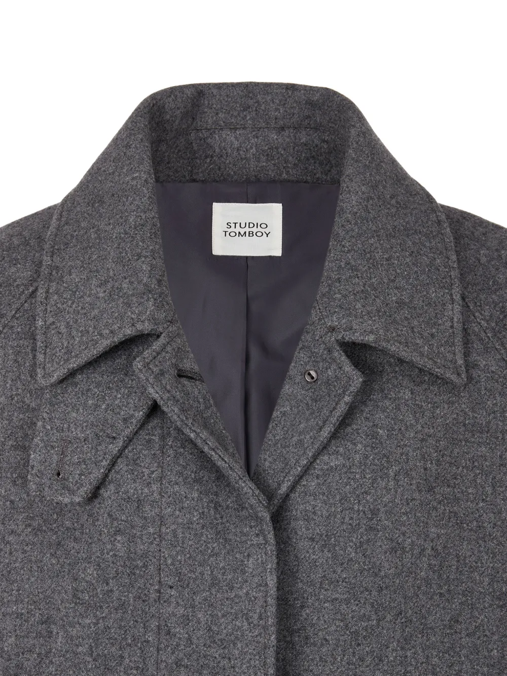 Studio Tomboy Single-breasted Wool Coat In Grey