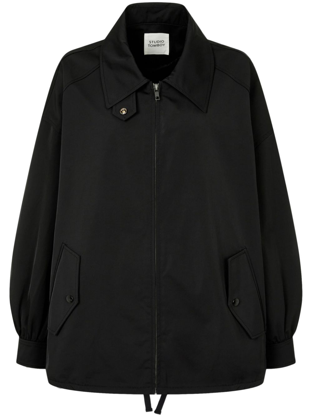 STUDIO TOMBOY zip-up oversized jacket – Black