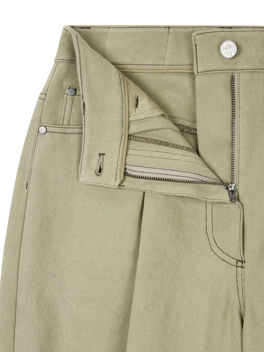 STUDIO TOMBOY Twill katoenen broek Groen