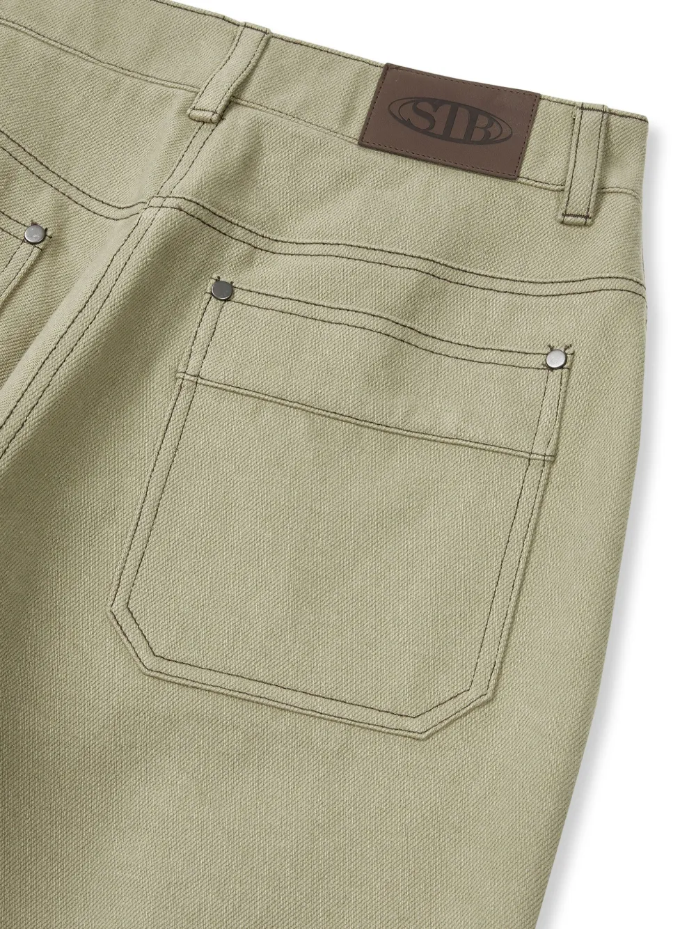 STUDIO TOMBOY Twill katoenen broek Groen