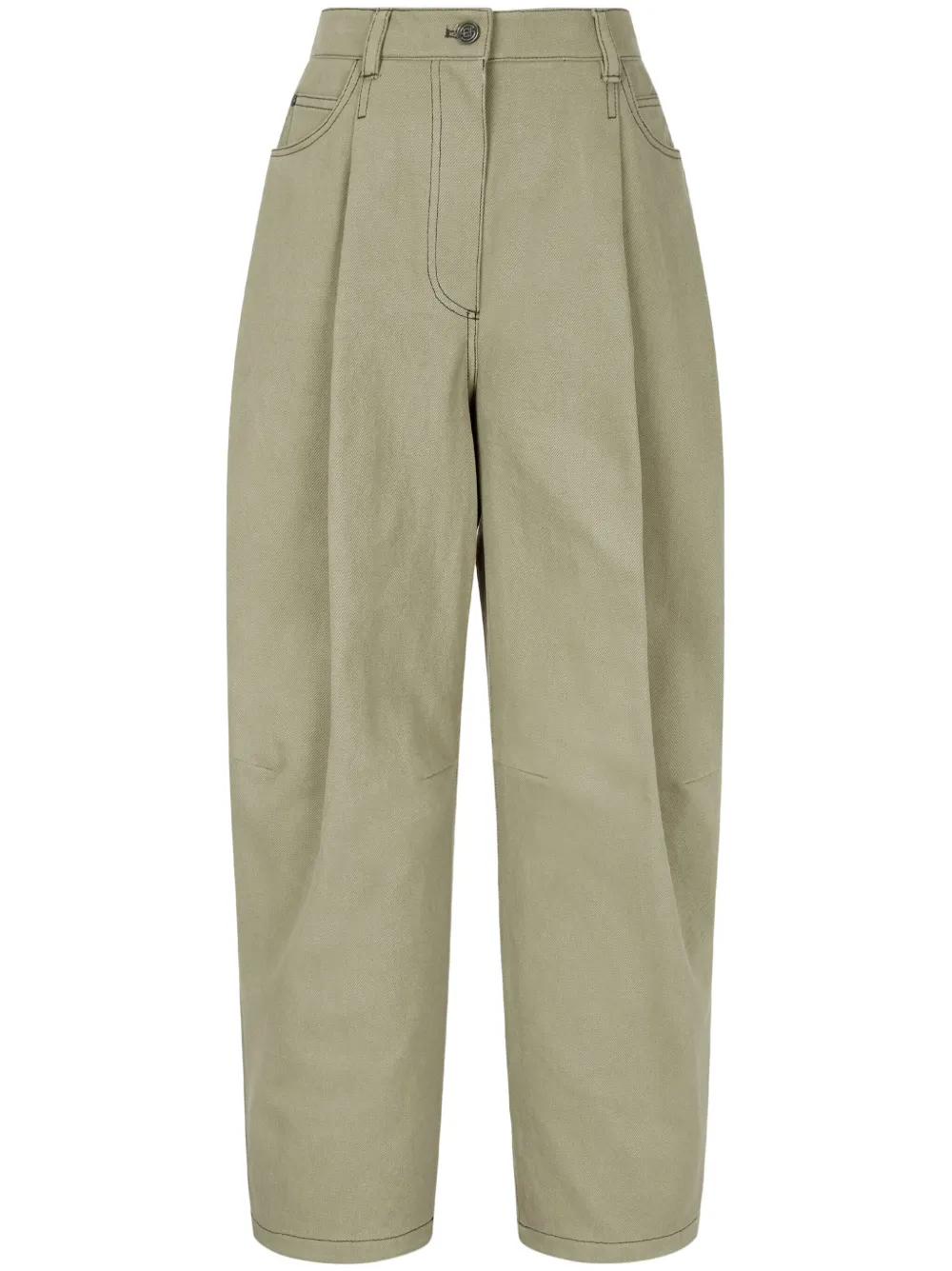 STUDIO TOMBOY Twill katoenen broek Groen