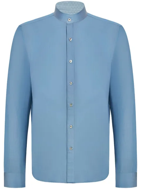 Shanghai Tang camisa de mezclilla con cuello mao