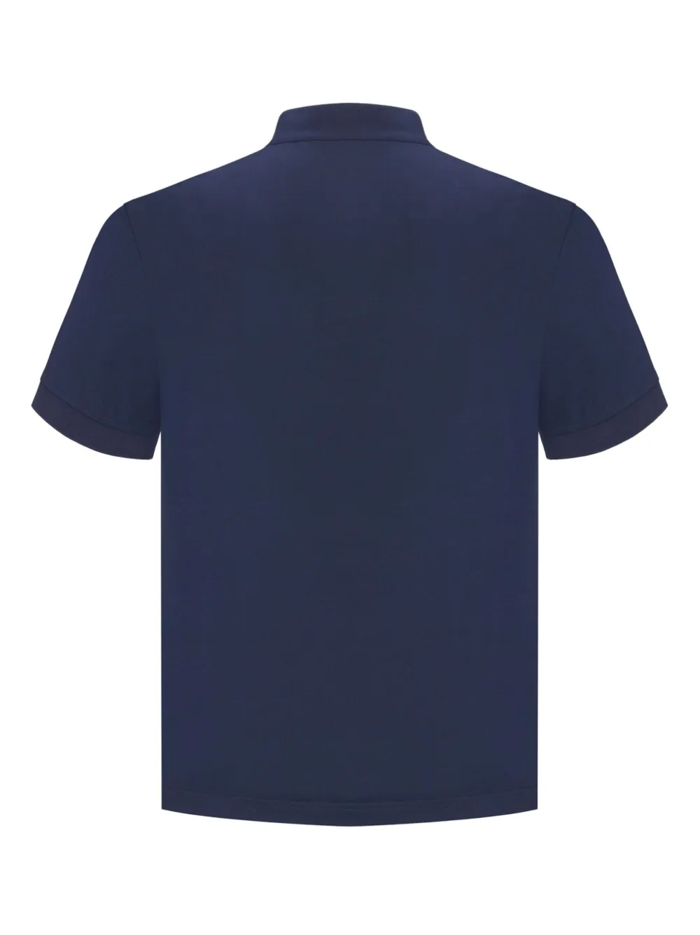 Shanghai Tang calabash-detail stand-up collar polo shirt - Blauw