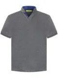 Shanghai Tang stand-up collar V-neck polo shirt - Grey