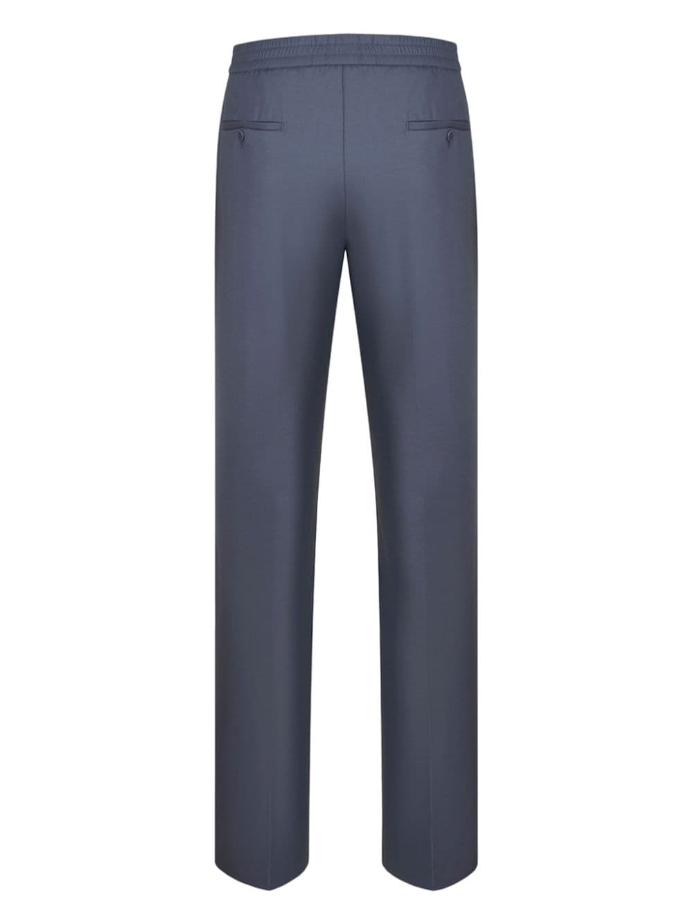 Shop Shanghai Tang Rear Elasticated-waistband Tailored Trousers In Blue