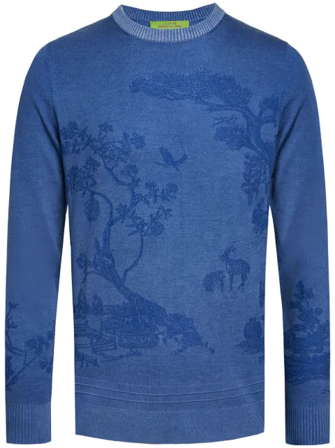 Shanghai Tang suéter en jacquard con efecto de espray