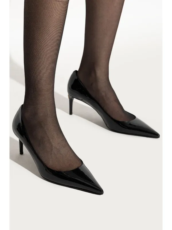 Dolce & Gabbana Cardinale Leather Heeled Pumps | Black | FARFETCH