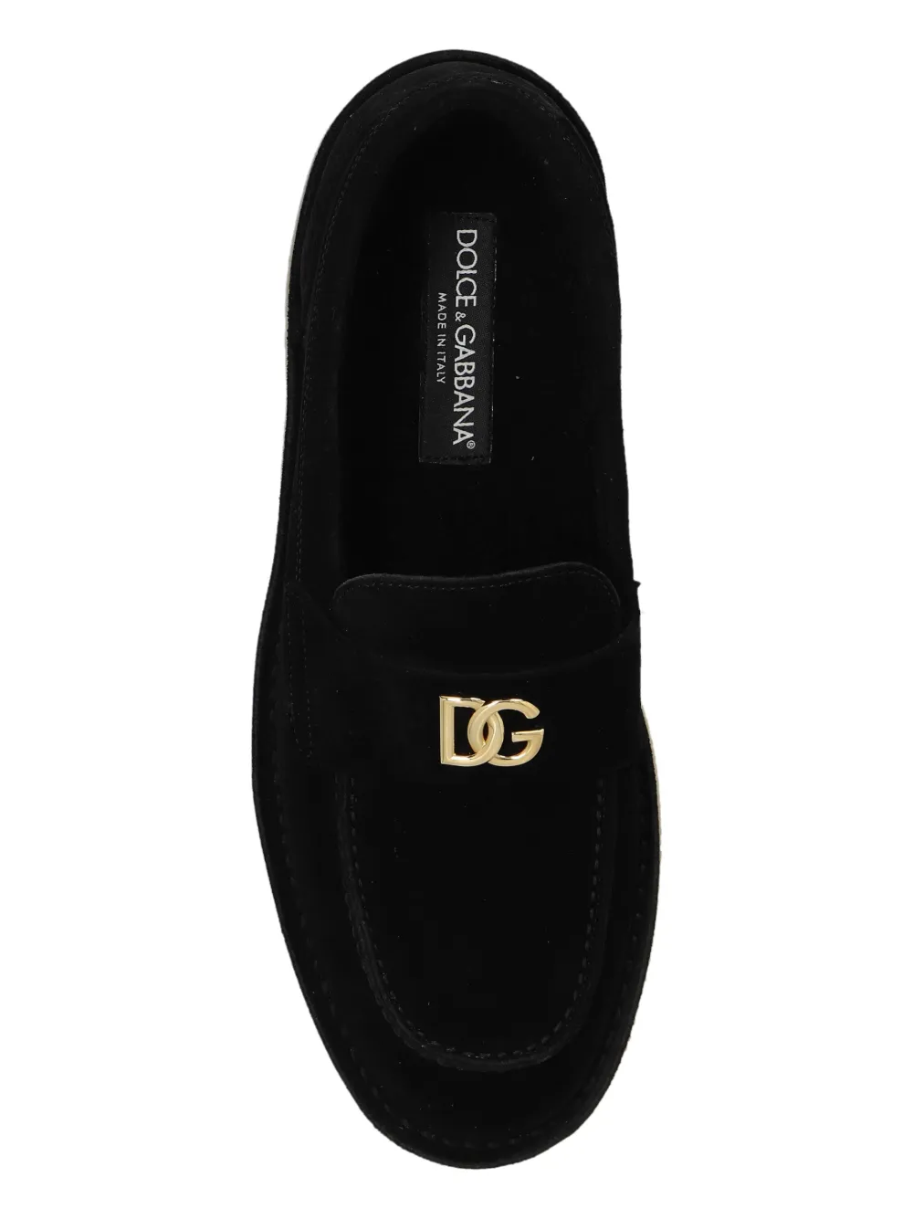 logo-lettering loafers