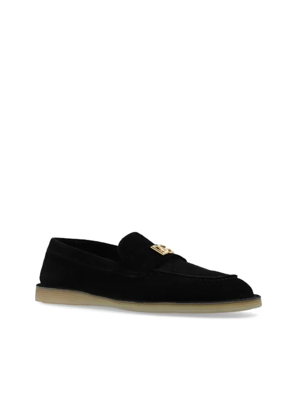 【関税&送料込】Dolce & Gabbana Loafer With Logo Dolce & Gabbana logo-lettering Loafers | Black | FARFETCH