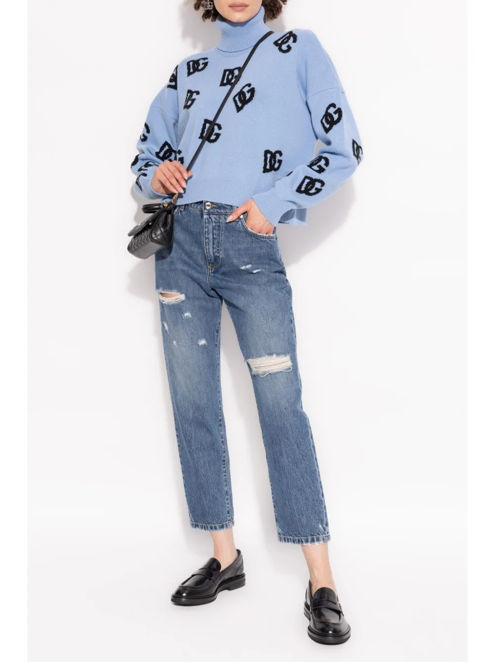 dolce&gabbana Dolce & Gabbana Gerafelde jeans - Blauw