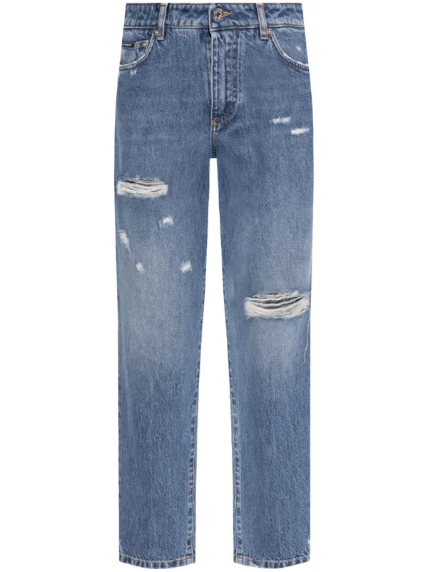 Dolce Gabbana Ripped Jeans Blue FARFETCH CA