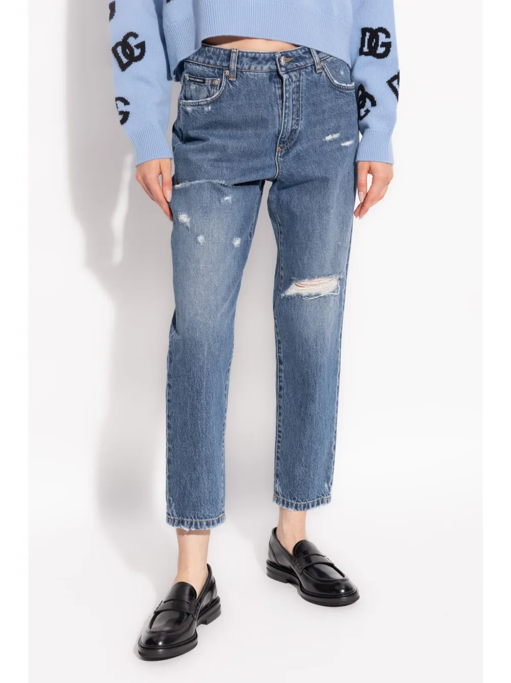 Dolce & Gabbana Gerafelde jeans Blauw