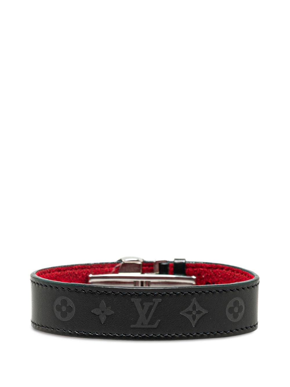 Louis Vuitton Pre-Owned 2001 Leather Monogram Wish costume bracelet - Zwart