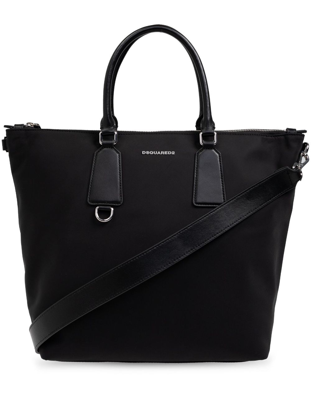 DSQUARED2 logo-plaque nylon tote bag – Black