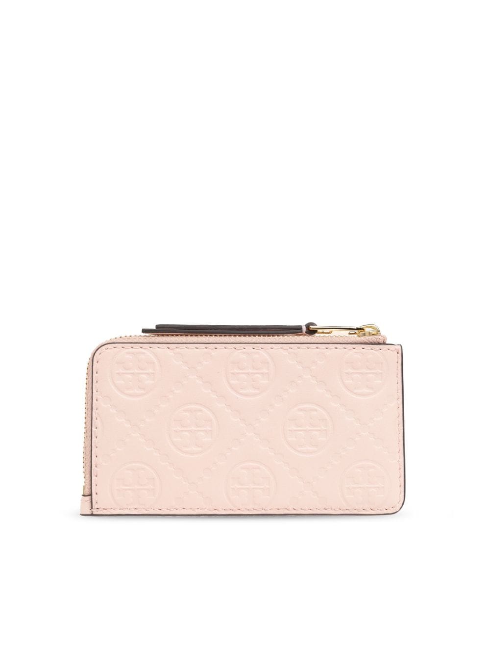 Shop Tory Burch Leather Wallet In 粉色