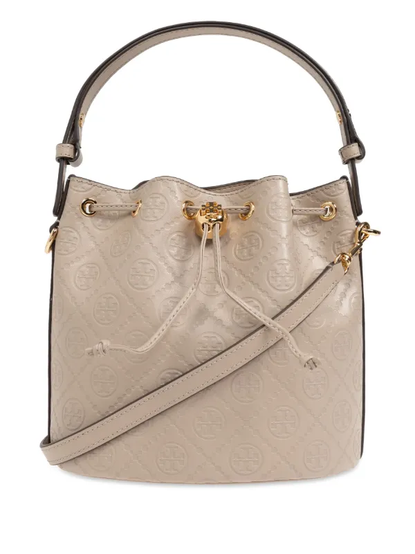 Tory Burch ロゴ バケットバッグ | ニュートラル | FARFETCH JP