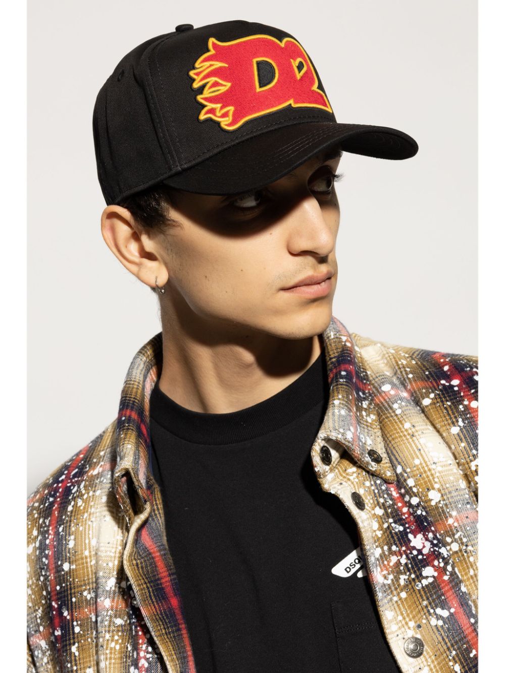 DSQUARED2 logo-embroidered cap - Zwart