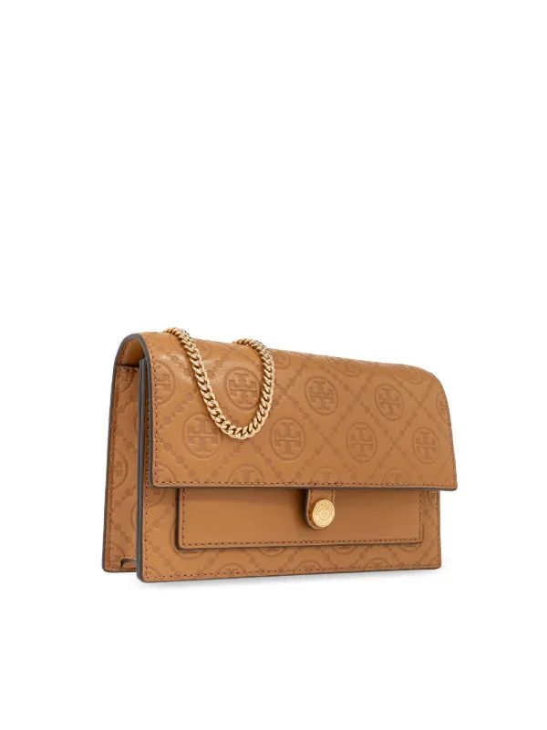 Tory Burch T Monogram Leather Crossbody Bag Brown FARFETCH PH