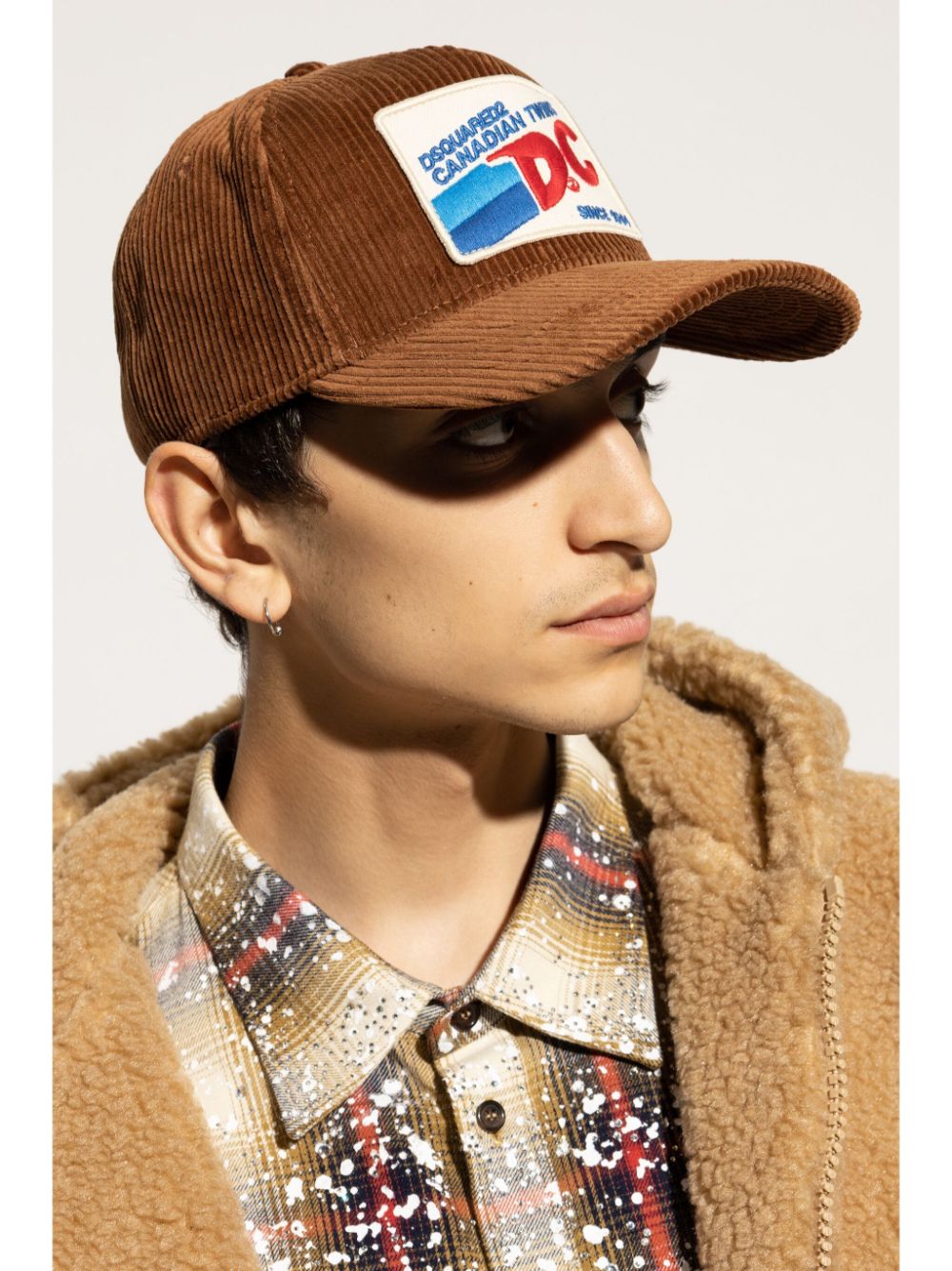 Shop Dsquared2 Logo-patch Baseball Cap In Brown