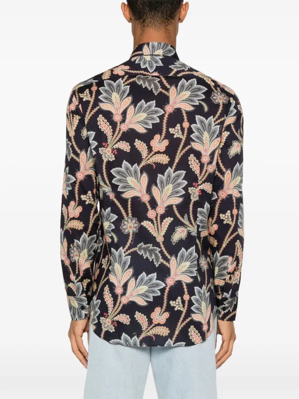 ETRO エトロ フローラルシャツ ETRO フローラル シャツ | ブルー | FARFETCH JP