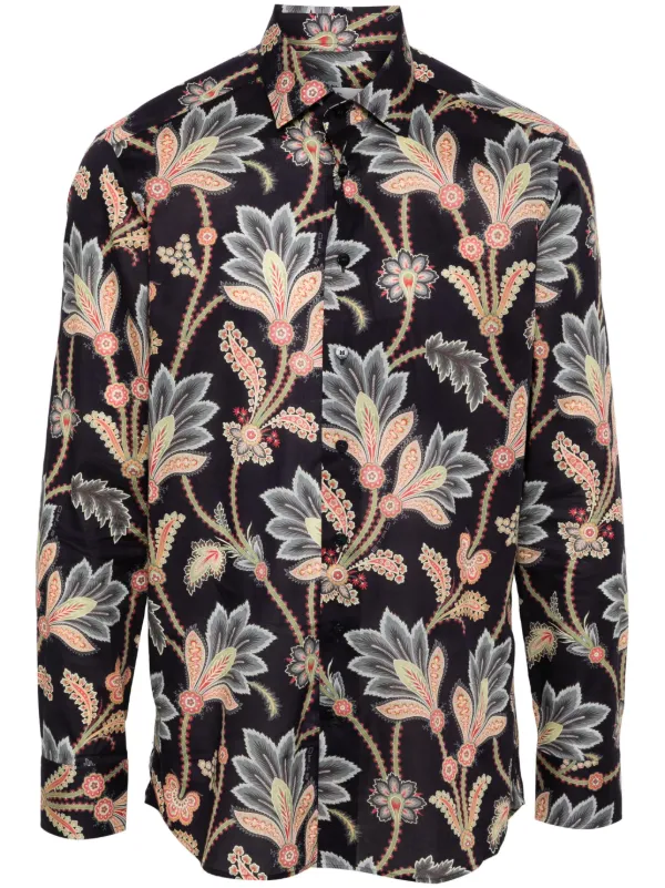 ETRO エトロ フローラルシャツ ETRO フローラル シャツ | ブルー | FARFETCH JP