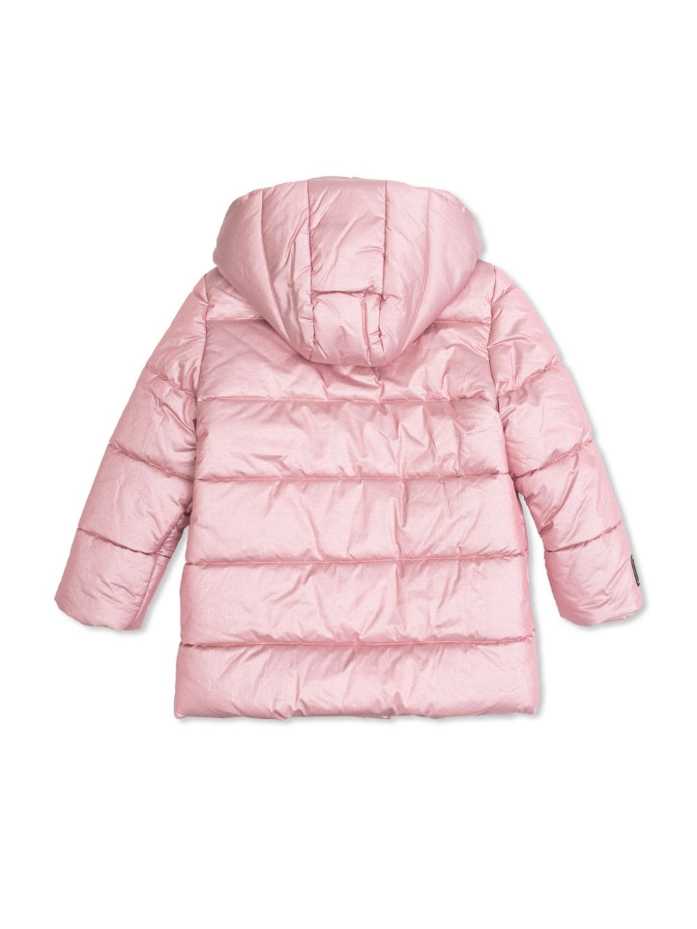 Balmain Kids hooded padded coat - Roze