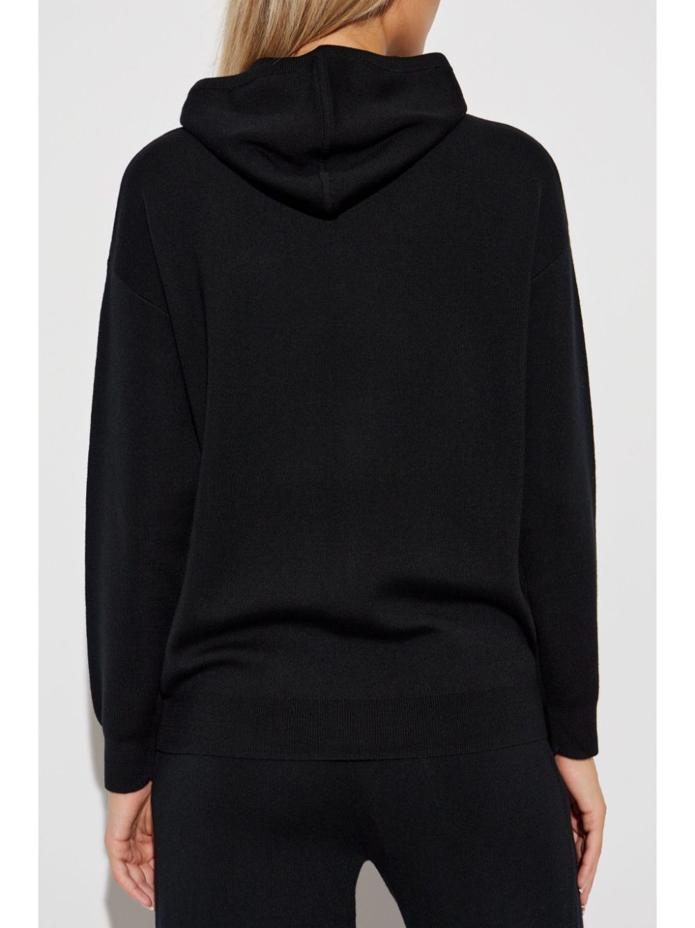 Shop Max Mara Hooded Wool Jumper In Black