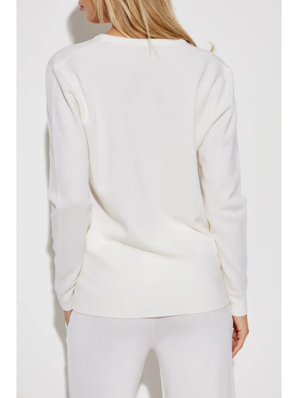 Max Mara Gebreide wollen top met V-hals Wit