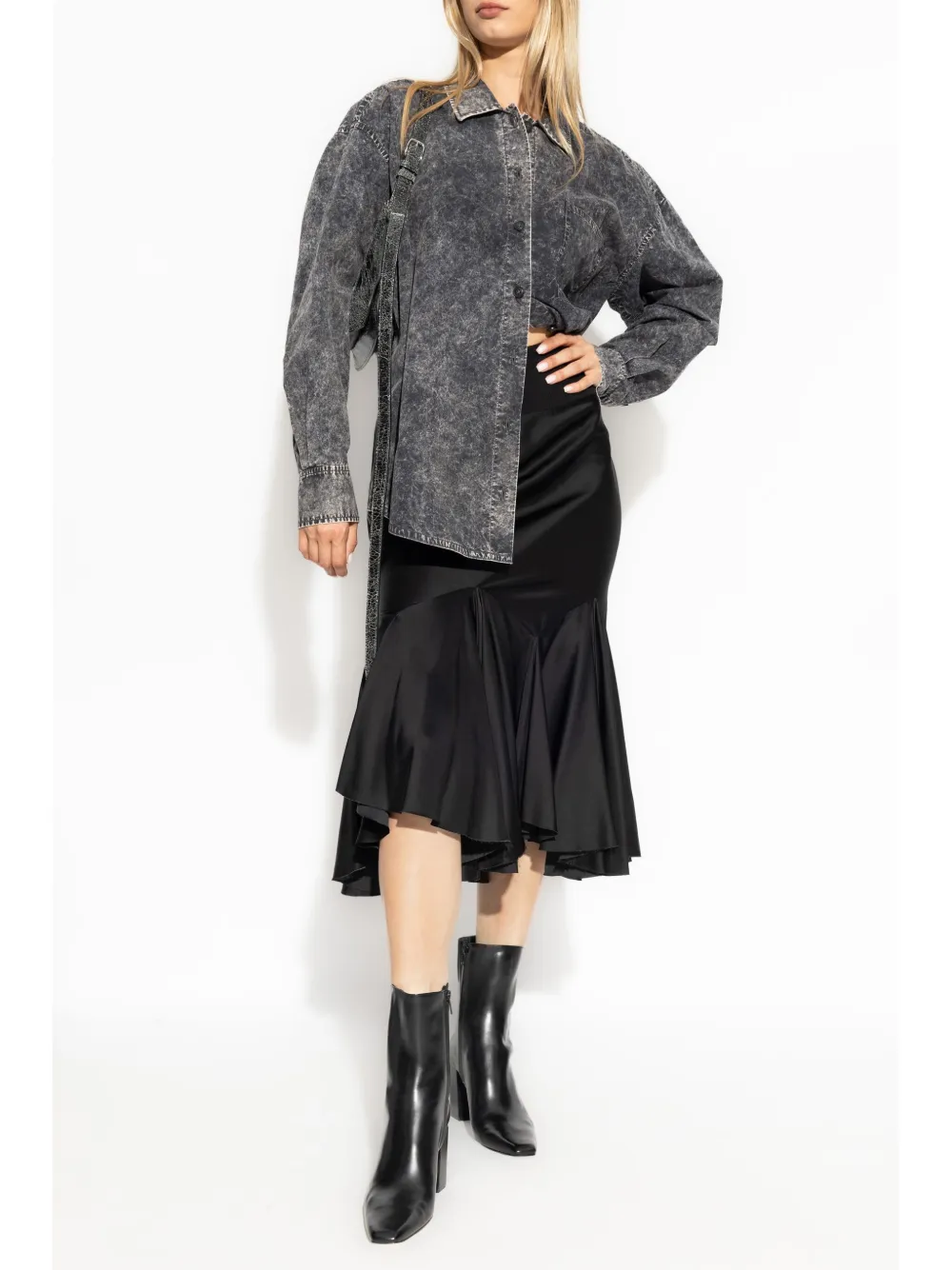 Alexander Wang acid-wash shirt - Grijs