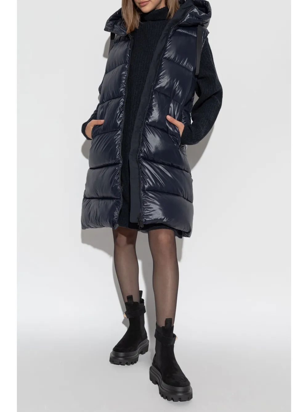 Save The Duck Luck Iria padded hooded gilet - Blauw