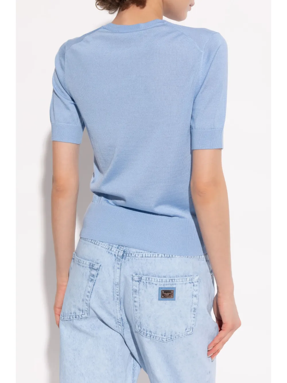 Dolce & Gabbana Gebreid T-shirt Blauw
