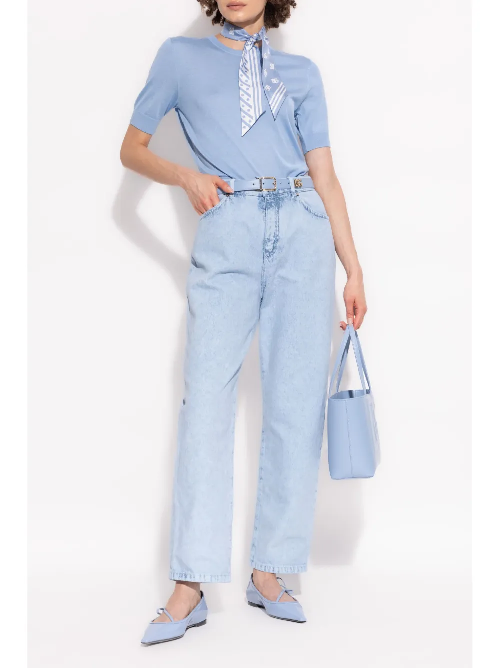 Dolce & Gabbana Gebreid T-shirt Blauw
