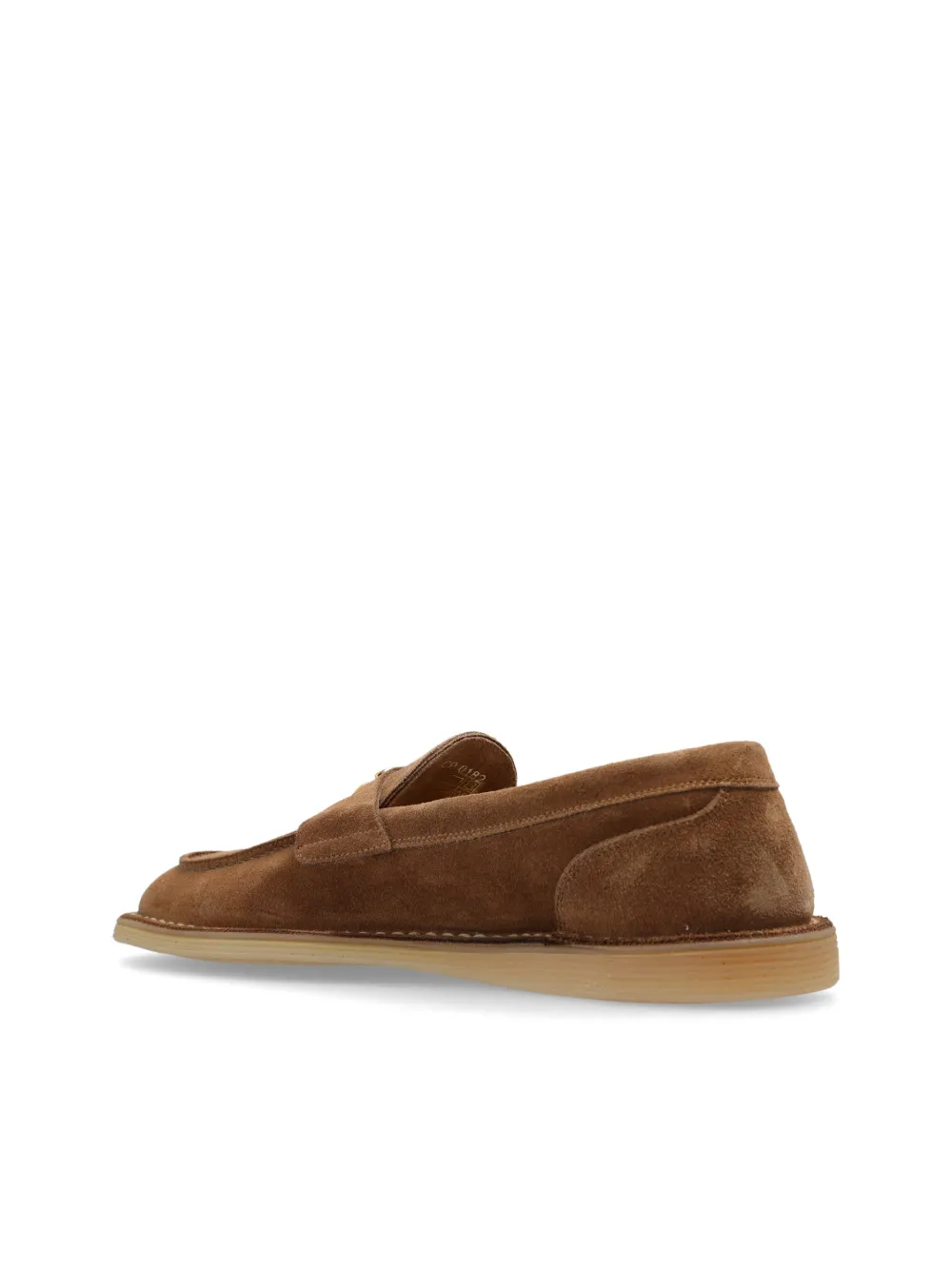 Dolce & Gabbana logo-lettering loafers Brown