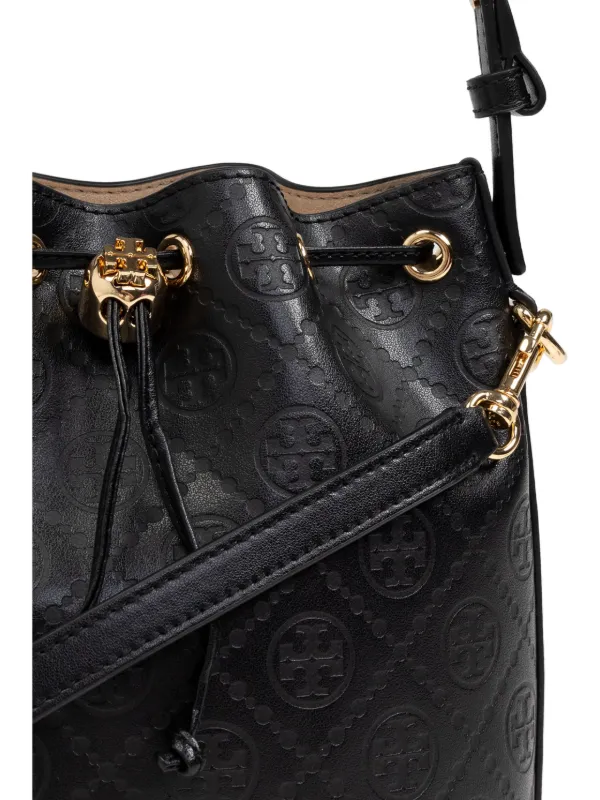 TORY BURCH 159962006 関税送料込 Tory Burch All-over-debossed Logo Bucket Bag | Black | FARFETCH