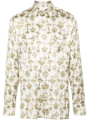 Givenchy プリント シルクシャツ | ブルー | FARFETCH JP