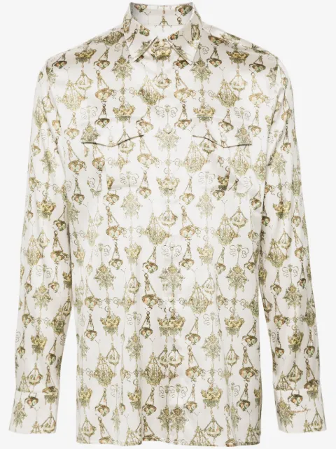 Givenchy chandelier-print silk shirt