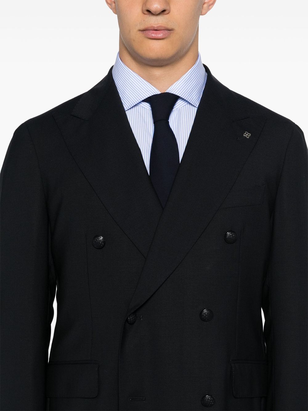 Tagliatore brooch-detail suit Men