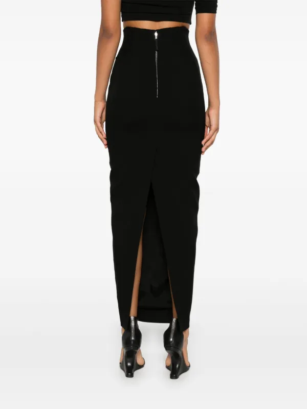 Rick Owens Dirt Pillar Maxi Skirt | Black | FARFETCH