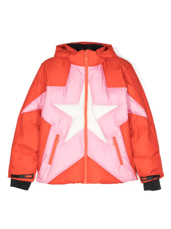 Stella McCartney Kids star-motif Puffer Jacket Red FARFETCH IN