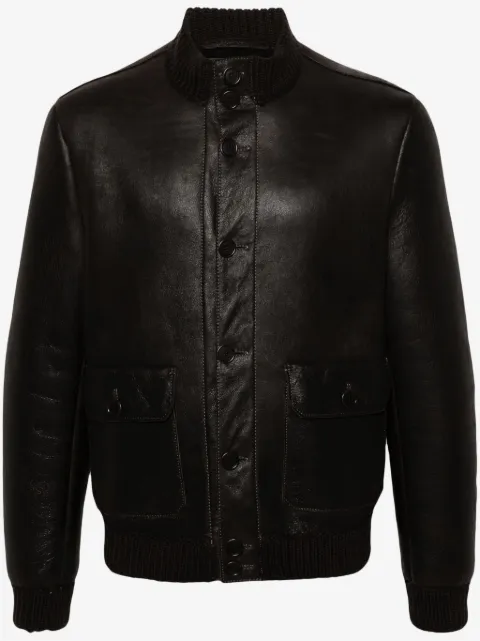 Salvatore Santoro leather bomber jacket