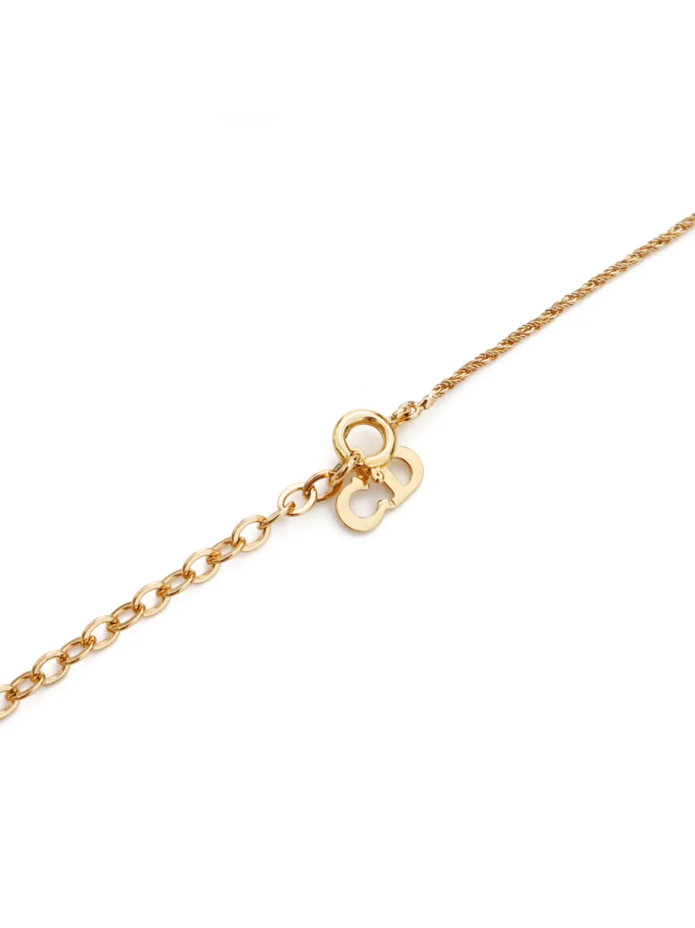 Pre-owned Dior Rhinestone Necklace Set In 金色