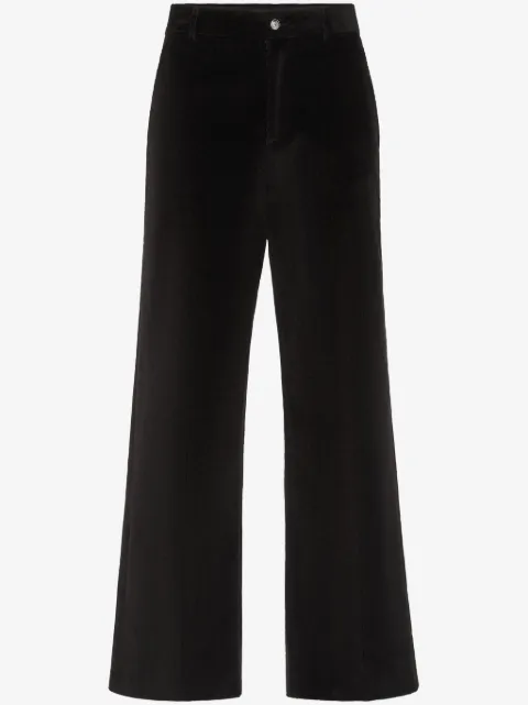Philipp Plein wide-leg velvet trousers
