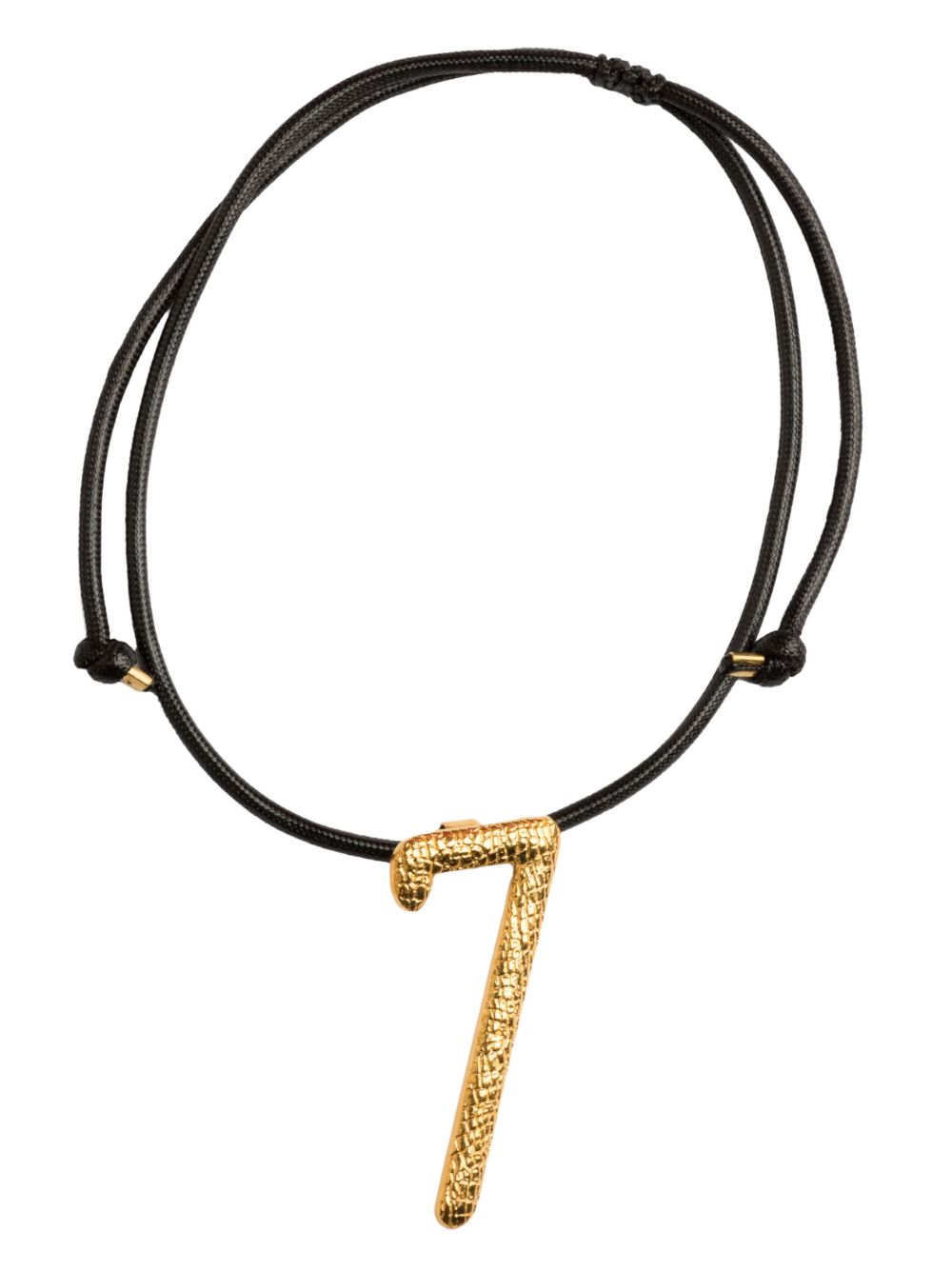 Shop Natia X Lako Number 7 Necklace In Gold