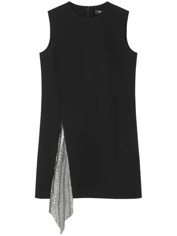 【関税＆送料込み】Versace l Mesh Insert Shift Mini Dre Metal Mesh Insert Shift Mini Dress | VERSACE