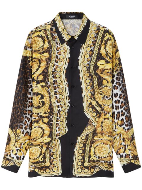 Versace Wild Barocco silk shirt Men