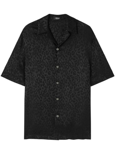 Versace leopard-jacquard shirt Men