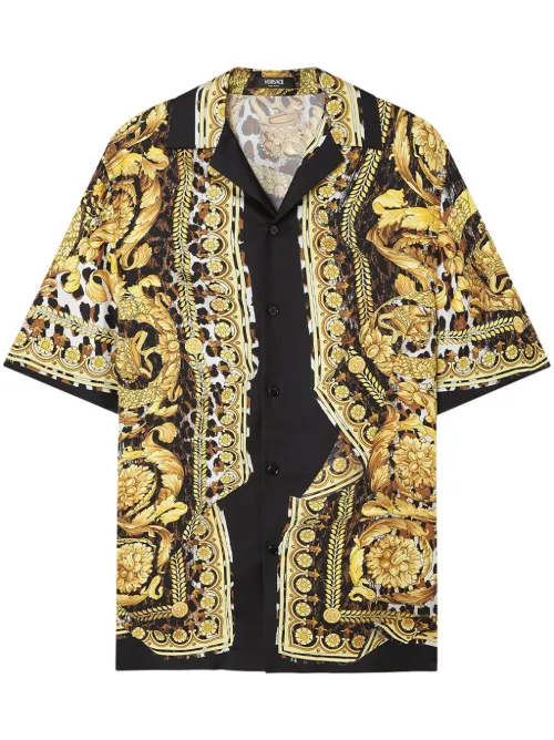Chemise Wild Barocco en soie - Versace - Modalova